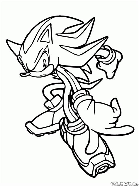 shadow sonic para colorear